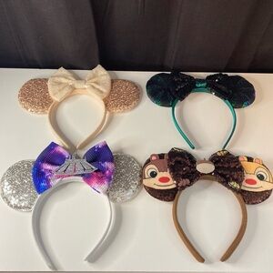Lot of 4 Disney Mickey Mouse Ears
